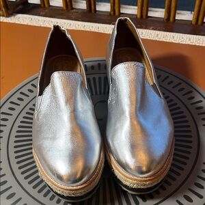 Crown Vintage Silver Platform Loafers